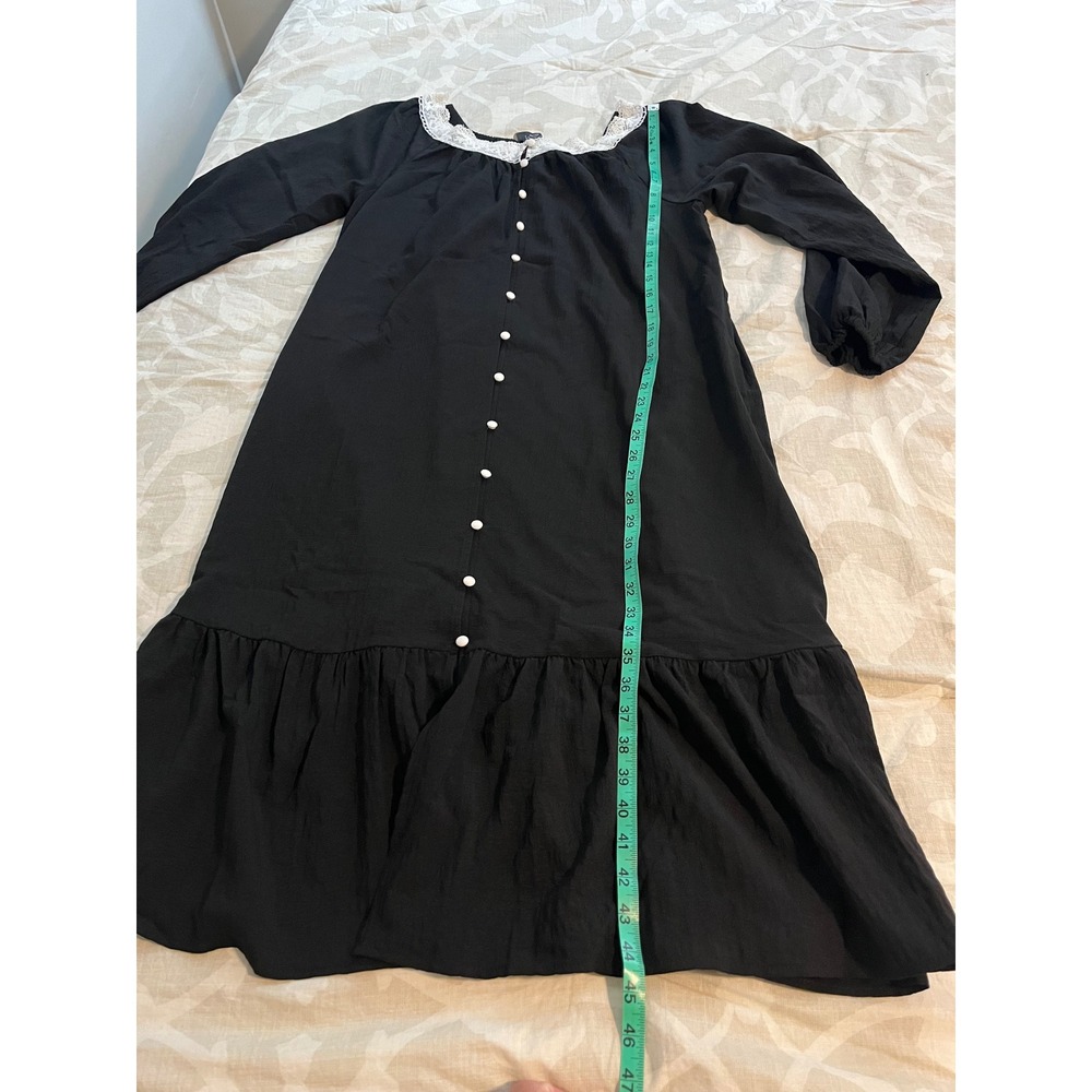 Dressed in Lala Romanticize Your Life‎ Black Midi Dress Oversized small - Picture 5 of 10